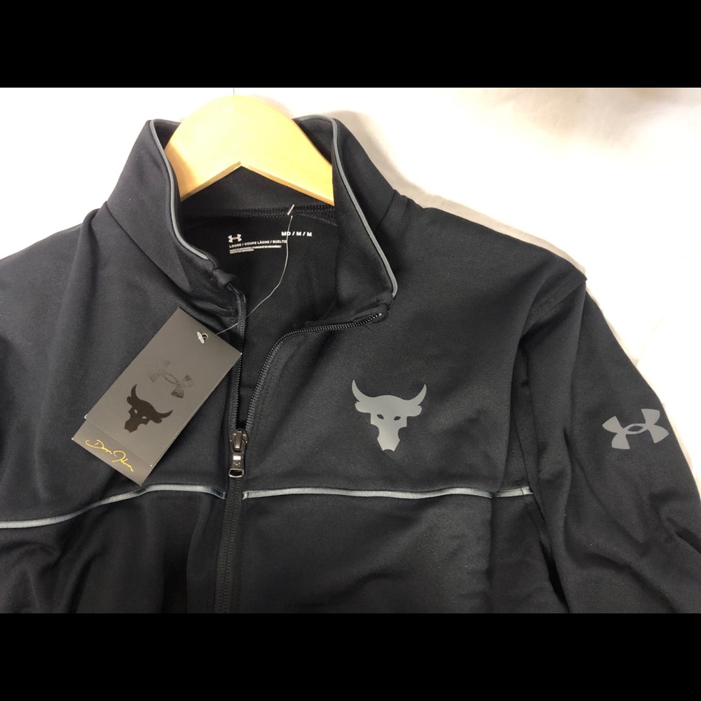 New Men's Under Armour Project Rock Track Jacket medium